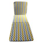 Vip Home Concept Market Urunleri Katlanir Sezlong Minderi Plaj Kamp Yatagi Fermuarli 55X165x3 Cm-Sari Gri Zikzak