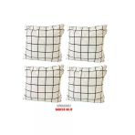 Vip Home Concept Market Urunleri Kirlent Yastik Kilifi Vip Yastik Kilifi 4 Adet-43X43 Cm(Beyaz Pano)