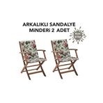 Vip Home Concept Market Urunleri Sandalye Minderi 2 Adet Arkalikli Buyuk Fermuarli Yikanabilir Ingiliz Gulu