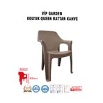Vip Home Concept Market Ürünleri Vip Garden Rattan Sandalye KAHVERENGİ Koltuk Büyük 60x88 CM