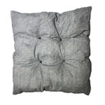 Vip Home Concept Puf Pofidik Gri Minder 2 Adet-35x35 Cm Desenli
