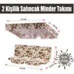 Vip Home Concept Salıncak Minder Takımı(Süngerli)2 Kişilik Salıncak Minder Tente-Ingiliz Gülü