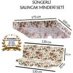Vip Home Concept Süngerli Salıncak Minder Seti 2 Kişilik Renkli Desenli Tente ile Konforlu Kullanım