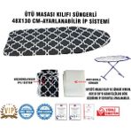 Vip Home Concept Ütü Masası Kılıfı Vip 48X130 Cm-Süngerli Ütü Bezi Ütü Masası Bezi-Karaçatı - 48 x 130 cm