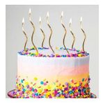 VIP KALİTE PARLAK METALİK ALTIN SPİRAL PASTA MUMU 6 ADET ALTIN DOĞUM GÜNÜ MUMU GOLD BIRTHDAY CANDLE