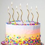 VIP KALİTE PARLAK METALİK GOLD SPİRAL PASTA MUMU 6 ADET GOLD DOĞUM GÜNÜ MUMU GOLD BIRTHDAY CANDLE
