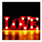 Vıp Led Işıklı Love Yazısı Gün Işığı Led Işıklı Dekor Love Yazı Sevgililer Gününe Özel Dekor Işık