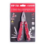 VIP-TEC Vip-tec 9 Parça Multi Fonsiyonel Çaki Pense Seti Vt875190 Kırmızı