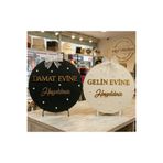 VİP19 ATÖLYE Pleksi Damat Evi & Gelin Evi Hoşgeldiniz Kapı Süsü Seti 2li