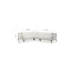 Vipa Home New York Beyaz Moduler Metal Ayak Kose Takimi