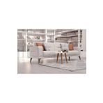 Vipa Home Vipa Vegas Üçlü Koltuk, Şık Ve Rahat İskandinav Tasarım, Salon Ve Oturma Odası İçin, Krem