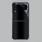 VIPAVA Karbon Fiber Desenli Kılıf Samsung Galaxy Z Flip4 Z Flip 5 3 5G 3 4 Damla Test Edilmiş Koruma Renkli Telefon Kapağı Kadın Parlak, SMF, TXW05, Galaxy Z Flip 5 için
