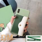 VIPAVA Para Kartı Çanta Cüzdan Kılıf için Xiaomi Mi 9 9T 8 Pro SE A1 A3 A2 Lite CC9 CC9e Crossbody Kolye Kordon ile Yumuşak Telefon Kapak, açık yeşil, kayış dgr, Mi CC9 Pro için