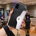VIPAVA Para Kartı Çanta Cüzdan Kılıf için Xiaomi Mi 9 9T 8 Pro SE A1 A3 A2 Lite CC9 CC9e Yumuşak Telefon Kapak ile Crossbody Kolye Kordon, siyah, kayış bk, Mi A1 için