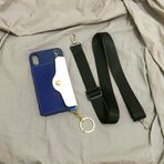 VIPAVA Para Kartı Çantası Cüzdan Kılıf için Xiaomi Mi 9 9T 8 Pro SE A1 A3 A2 Lite CC9 CC9e Yumuşak Telefon Kapak ile Crossbody Kolye Kordon, koyu mavi, kayış bk, Mi CC9E için