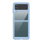 VIPAVA Şeffaf Kılıf Samsung Galaxy Z Filp 4 3 5 5G 2023 Kapak Yumuşak Çerçeve Şeffaf Akrilik Arka Kılıflar Galaxy Z Flip3 SM-F711, Mavi, Galaxy Z Filp 5 için