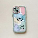 VIPAVA Sevimli Gülümseme Komik Mektup Darbeye Dayanıklı Tampon Telefon Kılıfı iPhone 14 13 12 11 15 Pro Max Karikatür Gülen Yüz Yumuşak Silikon Kapak, style01, iPhone 15 için