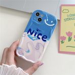 VIPAVA Sevimli Gülümseme Komik Mektup Telefon Kılıfı iPhone 14 13 12 11 Pro Max X XS Max XR 7 8 Artı Karikatür Gülen Yüz Yumuşak Silikon Kapak, 9, iPhone 12 için
