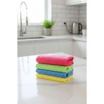 VIPEX Mikrofiber Temizlik Bezi, 4 Adet, Renkli, 40x40 cm, 240 GSM, Ultra Emici, Cam Bezi, Makinede Yıkanabilir, Uzun Ömürlü