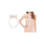 Vipfoni Bride To Be Rose Gold Taç Kuşak Set