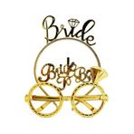 Vipfoni Bride Yazılı Taç Ve Bride To Be Yazılı Gözlük Seti