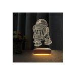 Vipyol 3d Star Wars R2 Robotu Led Lamba Çocuk Odası Gece Lambası