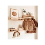 ViraHome Masif Ahşap Montessori Kitaplık Çocuk Bebek Odası Rafı Ahşap Askılık Ters Düz Raf 60x9 cm (3 Adet)