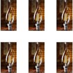 Viralighting Cata 6 Adet 4W LED Filament Kıvrık Buji Ampul Günışığı CT-4062G - Gün Işığı