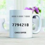 Virüs Koruma Sayı Sekans Kişiye Özel Kupa Bardak - 199 ml