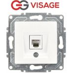 Visage Beyaz Telefon Prizi (Cat3) Çerçevesiz - Priz ve Anahtar Için Uyumlu Çerçeve