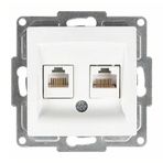 Visage Data + Nümeris Telefon Prizi (RJ45 Cat5E + Cat3), Beyaz (Mekanizma + TuşKapak)