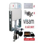 VİSAM GÖMME REZERVUAR+PANEL+ANKASTRE VANA 3 LÜ SET
