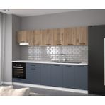 Visas Concept 280 Cm Atlantik Çam-Antrasit - Alya Hazır Mutfak Dolabı- Aspiratör Modüllü - Demonte