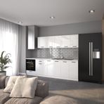 Visas Concept 280 CM Zambak Hazır High-Gloss Tezgah Dahil Mutfak Dolabı