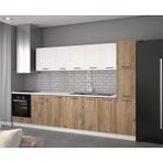 Visas Concept 320 Cm Beyaz-Atlantik Çam- Melek Hazır Mutfak Dolabı-Kiler Modüllü - Demonte