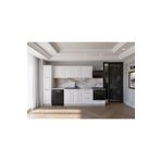 visasconcept 300 Cm Mdf Gövde Membran Kapak Üç Çekmeceli Leyla Hazır Mutfak - Beyaz (TEZGAH DAHİL)