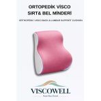 Visco Bel Destek Visco Minderi Sırt Bel Ağrı Yastığı Ortopedik Minder Pembe