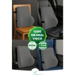Visco Bel Yastığı Sırt Minderi Ortopedik Bel Minderi Ortopedik Sırt Yastığı %100 Visco Destek Minder - 53 x 37 cm - Gri