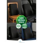 Visco Bel Yastığı Sırt Minderi Ortopedik Bel Minderi Ortopedik Sırt Yastığı %100 Visco Destek Minder - 53 x 37 cm - Siyah