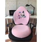 Visco Gamer Oyuncu Bel Yastığı ve Yuvarlak Oturma Minderi 2'li Set Pembe Kuşlar
