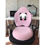 Visco Gamer Oyuncu Bel Yastığı ve Yuvarlak Oturma Minderi 2'li Set Pembe Panda