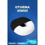 Visco Oturma Simidi Ortopedik, 43 x 43 x 9, D Model - Gri - 43 x 43 cm
