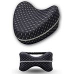 Visco Planet Ortopedik Bacak Arası Yan Yatış Yastığı Ergonomik Uyku Minderi Lastikli - 25 x 25 cm - Lacivert