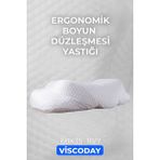 Viscoday Ortopedik Boyun Düzleşmesi Boyun Fıtığı Boyun Destek Yastığı - 60 x 40 x 11 x 8 cm - Beyaz
