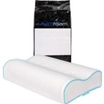 Viscofoam Çift Taraflı Yüksek Boyun Destekli Ortopedik Yastık Visco Yastık - 55x35x12-11cm