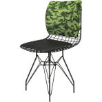 Viscofoam Ortopedik Bel Yastığı Ofis Sandalye Araç Koltuk Bel Destek Yastığı Visco Bel Yastığı Kamuflaj - Yeşil - 36 x 33 cm