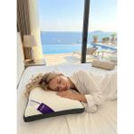 Viscohappy Auraluxe %100 Visco Tombul Yastık , Klima Etkili Nefes Alabilen Ortopedik Hafızalı Yastık 40X60X15 cm - 40 x 60 x 15 cm - Antrasit - Beyaz