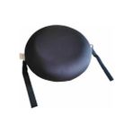 Viscoli Yastık Ortopedik Oturma Simidi Minder Lastik Destekli Cırt Cırtlı Yastığı - 44 x 14 cm - Siyah