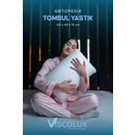 Viscolux Anadolu Tombul Ortopedik Yastık - Baş Ağrısı Önleyici Klasik Visco Yastık Mavi 60x40x15