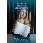 Viscolux Bacak Arası Ortopedik Yastık - Diz Bacak Arası Visco Yastık Bacak Destek Minderi Mavi 25x19x14